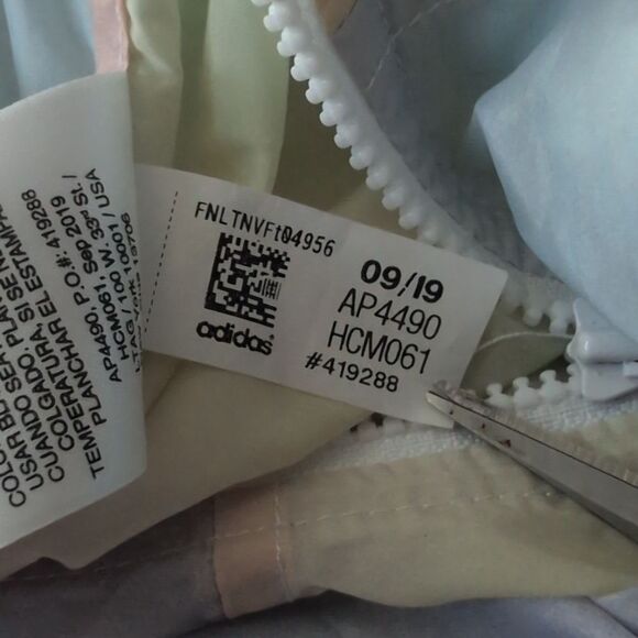 Adidas Kids Pastel Rainbow Hooded Jacket XL - Picture 6 of 8